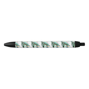 Stylo Noir Style d'aquarelle sous-marine de tortue marine