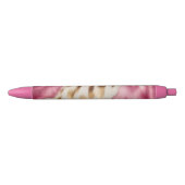 Stylo Noir Stylish Girly Rose White Gold Zebra (Devant)