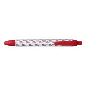 Stylo Noir Stylo/Coeurs rouge, blanc et bleu (Dos)