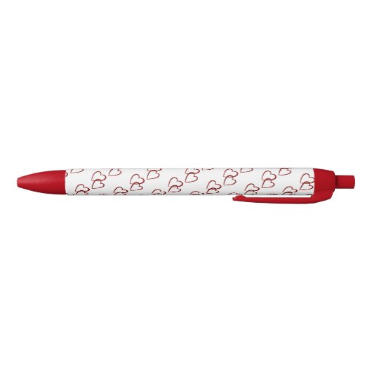 Stylo Noir Stylo/Coeurs rouges (Bas)