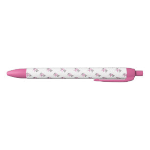 Stylo Noir Stylo/Espoir avec ruban rose