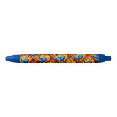 Stylo Noir Stylo/Papillons bleus (Devant)