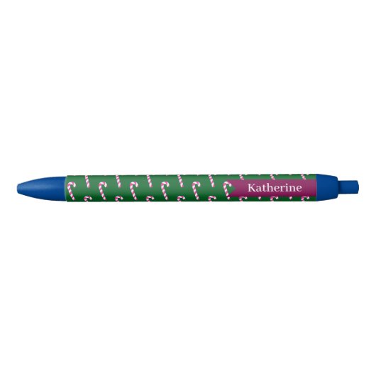 Stylo Noir Sucre de canne Noël vert (Devant)