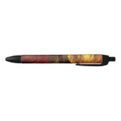 Stylo Noir Sun Flower Floral Moderne Art Motif Abstrait (Bas)
