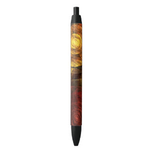 Stylo Noir Sun Flower Floral Moderne Art Motif Abstrait