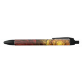 Stylo Noir Sun Flower Floral Moderne Art Motif Abstrait (Haut)
