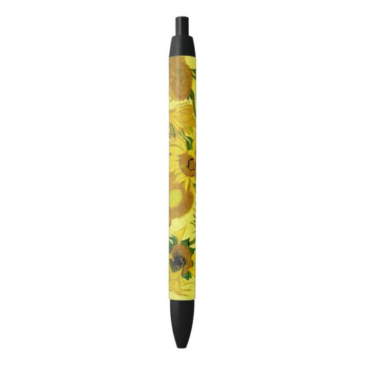 Stylo Noir Sunflowers Vincent van Gogh (devant Vertical)