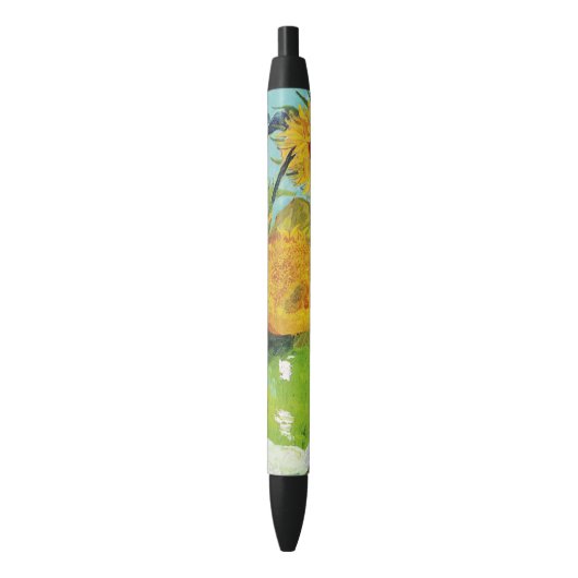 Stylo Noir Sunflowers Vincent van Gogh (devant Vertical)