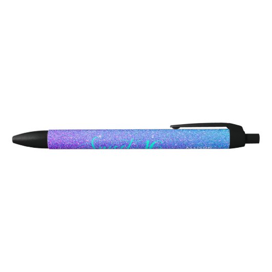 Stylo Noir Sweet 16 Turquoise Parties scintillant violet Éper (Haut)