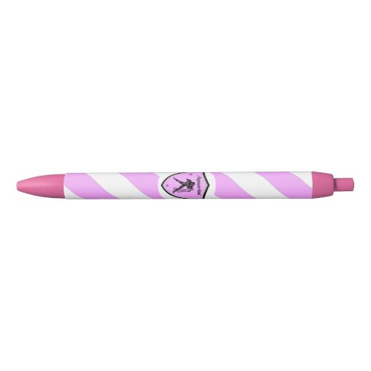 Stylo Noir Symbole d'Aquarius (Devant)