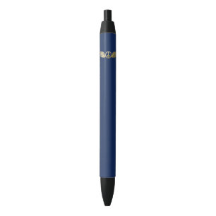 Stylo Noir Symbole de paix d'apparence métallique avec ailes