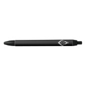 Stylo Noir Symbole franc-maçonnerie (Devant)