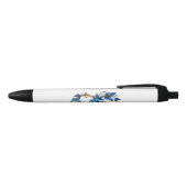 Stylo Noir Symbole infini de papillons Morpho bleus (Haut)