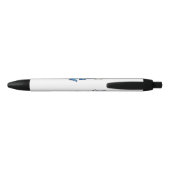 Stylo Noir Symbole infini de papillons Morpho bleus (Dos)
