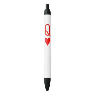 Stylo Noir Symbole original de la Saint-Valentin Reine des co
