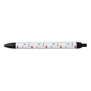 Stylo Noir Symboles de la mer cool