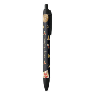 Stylo Noir Symboles de Noël