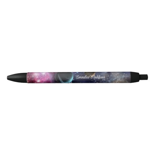 Stylo Noir Système solaire Galaxy de l'espace extra-atmosphér (Devant)