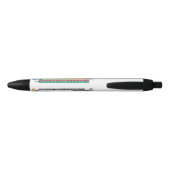Stylo Noir Tableau périodique des éléments - Utilisation péri (Dos)