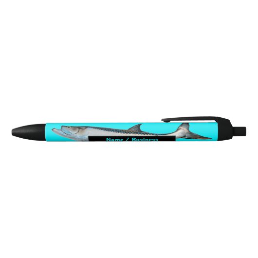 Stylo Noir Tarpon Fish Aqua Deep Sea Charter Business (Haut)