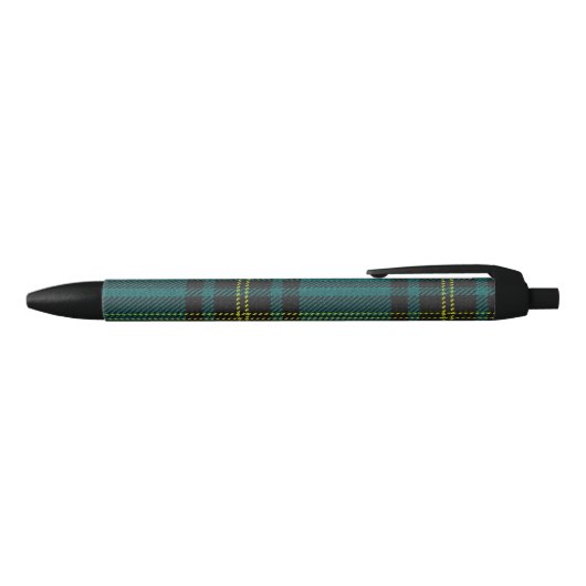 Stylo Noir Tartan bleu-vert (Haut)
