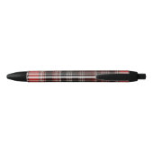 Stylo Noir Tartan, Motif de chèques intemporels (Dos)