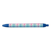 Stylo Noir Tartan, motif de plaid (Devant)