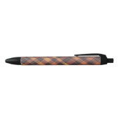 Stylo Noir Tartan orange et noir, motif chaleureux et tendanc (Haut)