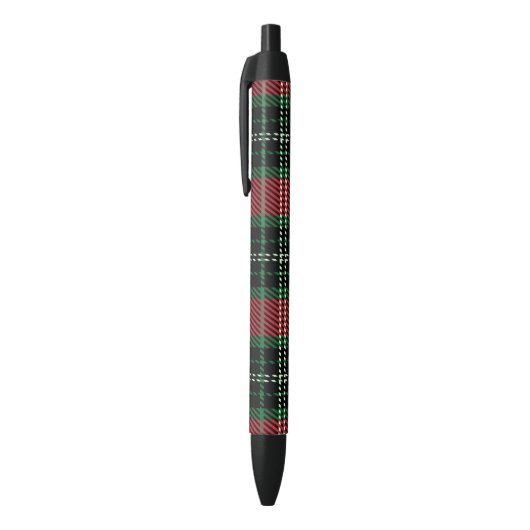 Stylo Noir Tartan vert et rouge (Haut (Vertical))