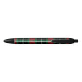 Stylo Noir Tartan vert et rouge (Dos)