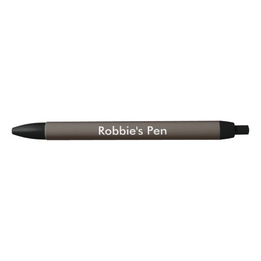 Stylo Noir Taupe foncée personnalisée (Devant)