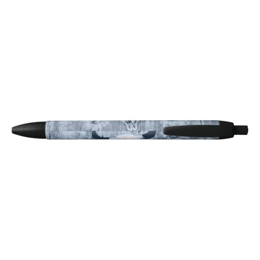 Stylo Noir Taureau bleu rustique Dusty (Dos)