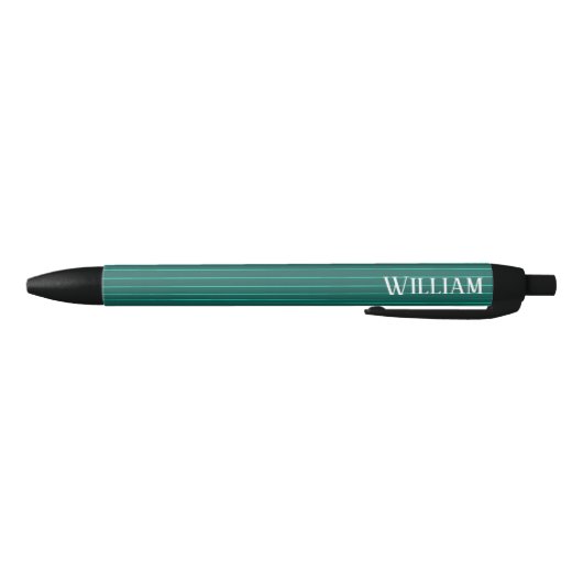 Stylo Noir Teal pinstripes (Bas)