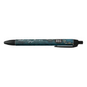 Stylo Noir Teal - Turquoise et Agate Affaires (Bas)