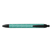 Stylo Noir Tennis Racket Motif Green (Dos)