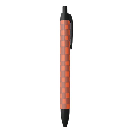 Stylo Noir Terracotta Brown À damiers Motif de tableau de bor (Bas (Vertical))