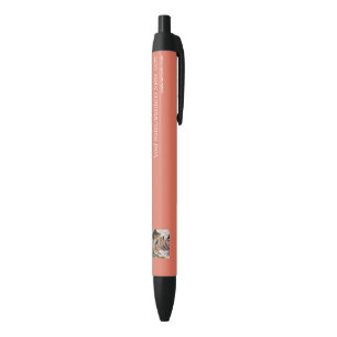 Stylo Noir Terracotta Logo Personnalisé Photo & Nom