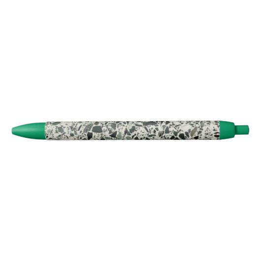 Stylo Noir Terrazzo vert (Devant)