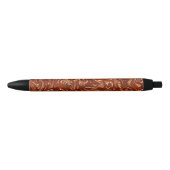 Stylo Noir Terre cuite brune texturée (Devant)