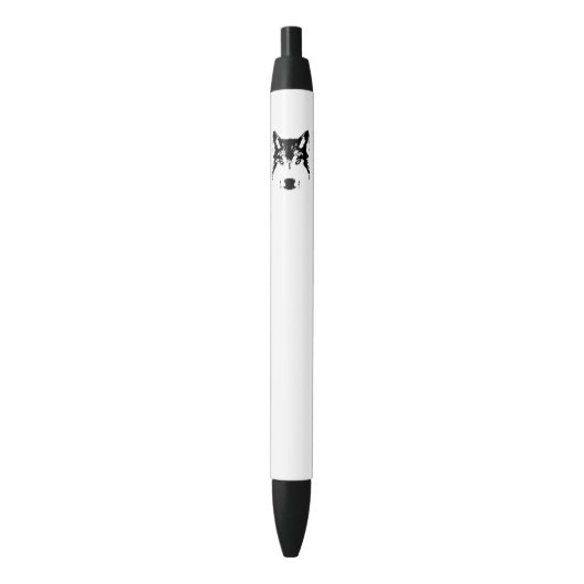 Stylo Noir Tête de loup (devant Vertical)