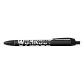 Stylo Noir Texte usé et rayé Workout 247365 blanc (Haut)