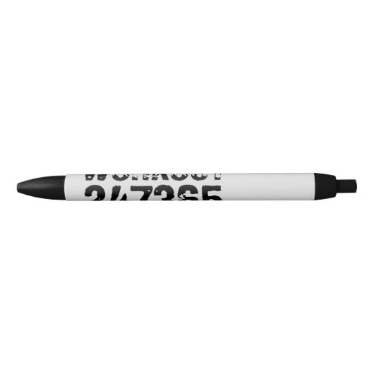 Stylo Noir Texte usé et rayé Workout 247365 noir (Devant)
