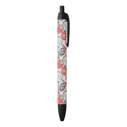 Stylo Noir Texture avec de vrais timbres (Bas (Vertical))