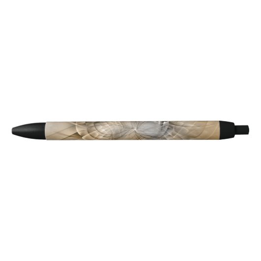 Stylo Noir Texture d'art fractal moderne abstrait aux tons de (Devant)