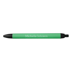 Stylo Noir Texture de granit vert Kelly personnalisée