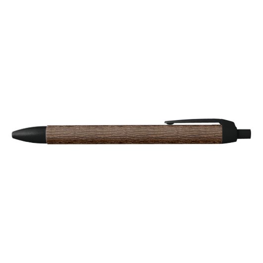Stylo Noir Texture d'écorce d'arbre rustique faux (Haut)