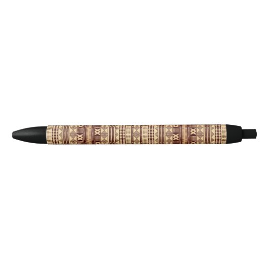 Stylo Noir Texture ethnique Brown (Devant)