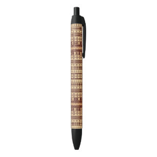 Stylo Noir Texture ethnique Brown