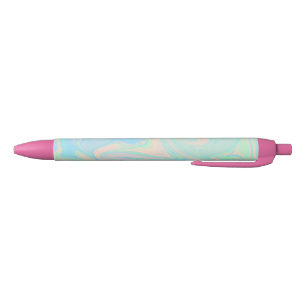 Stylo Noir Texture iridescente holographique fausse liquide
