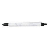 Stylo Noir Texture Marbre blanc (Devant)